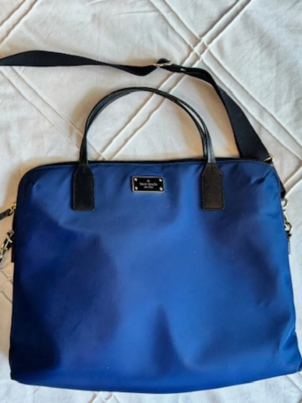 Kate Spade New York Blue Nylon Laptop/Work Tote